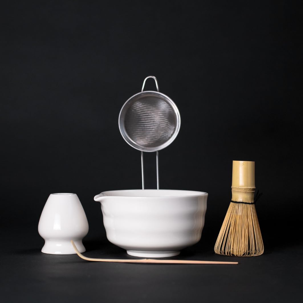 Set té Matcha con batidor, cuenco y tamiz