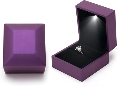 Caja anillo con luz LED para propuesta boda y regalo