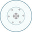Tocadiscos Lazy Susan 36pulg vidrio templado giratorio