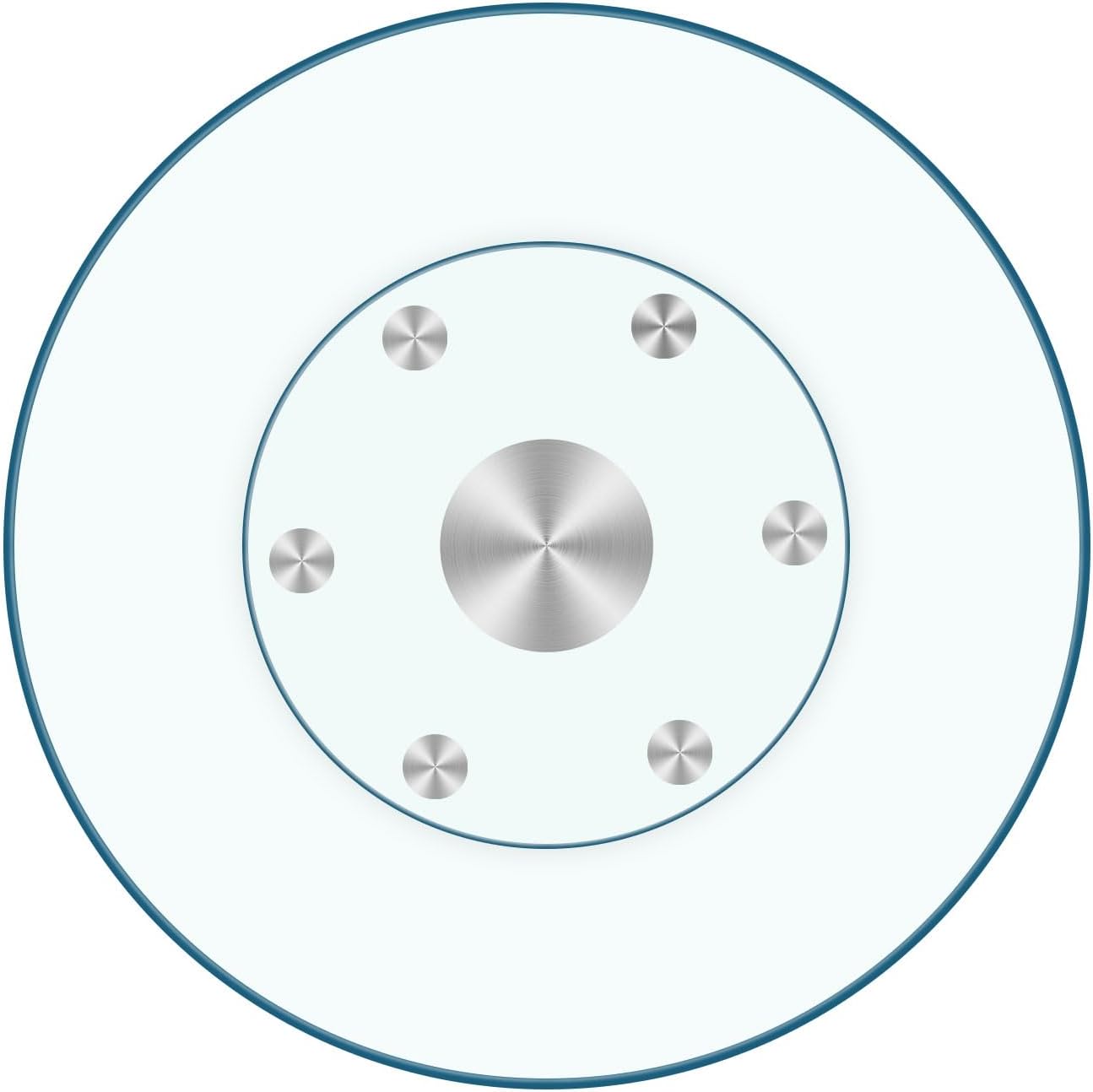 Tocadiscos Lazy Susan 36pulg vidrio templado giratorio
