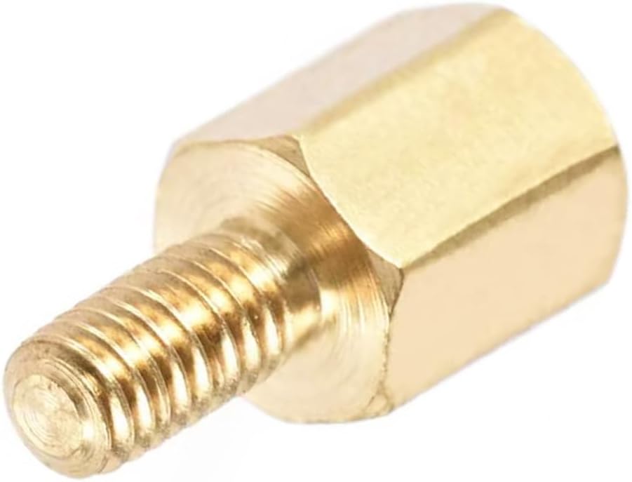 Tornillos espaciadores M2.0 latón hexagonal para dron PCB dorado