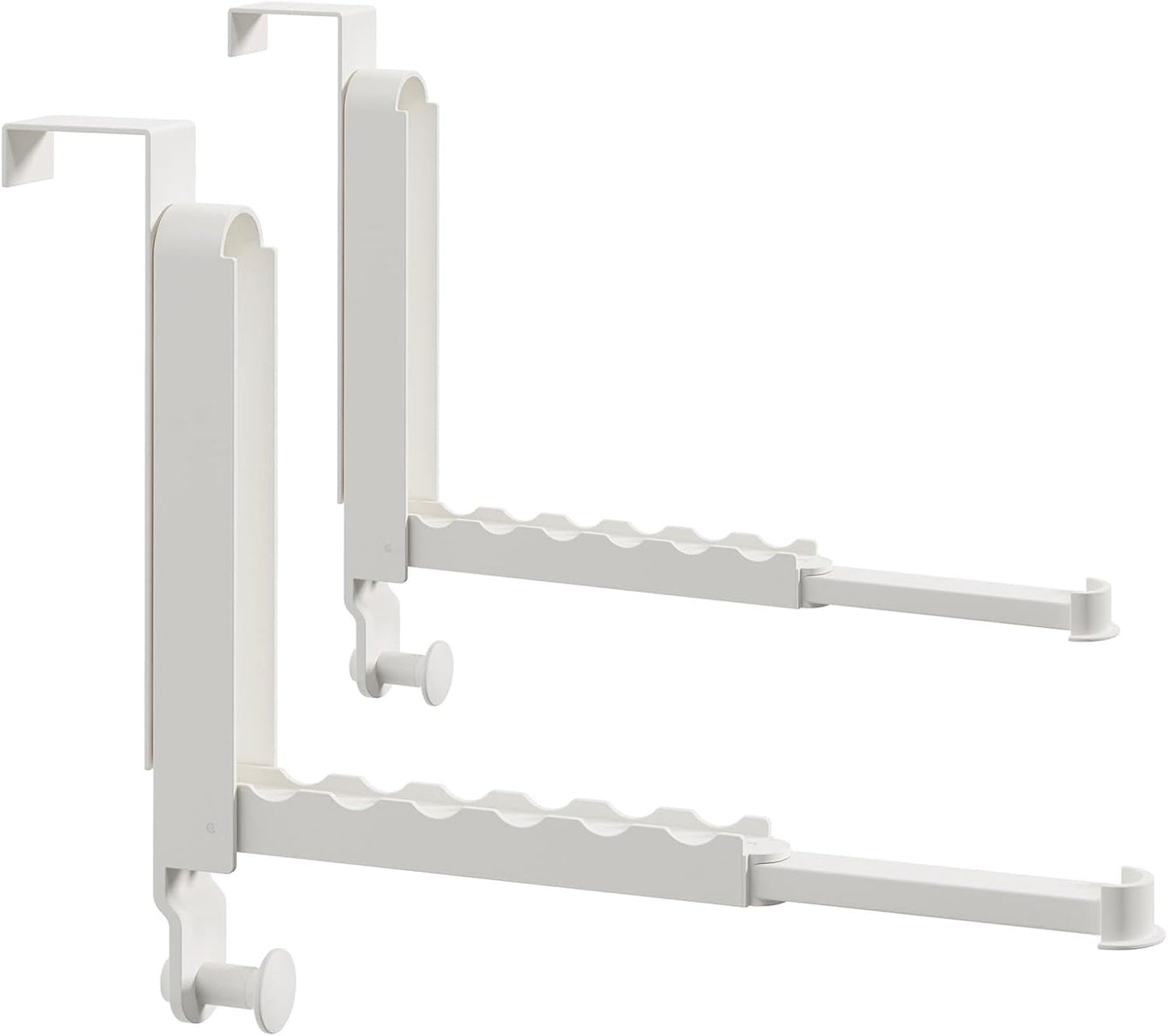 Estante secado plegable puerta portátil 2 pzas blanco