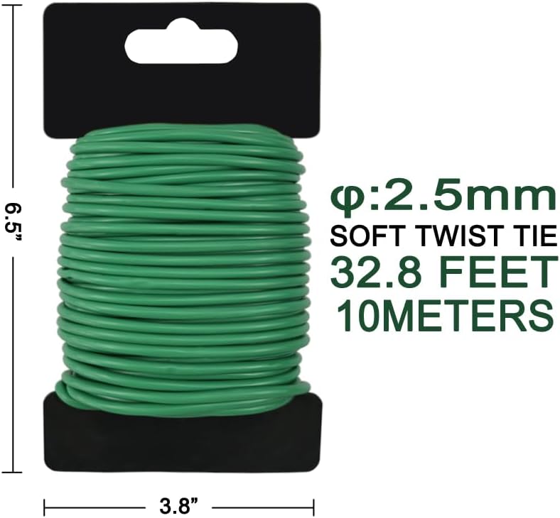 Lazos giratorios para plantas 32.8ft alambre TPR reutilizable