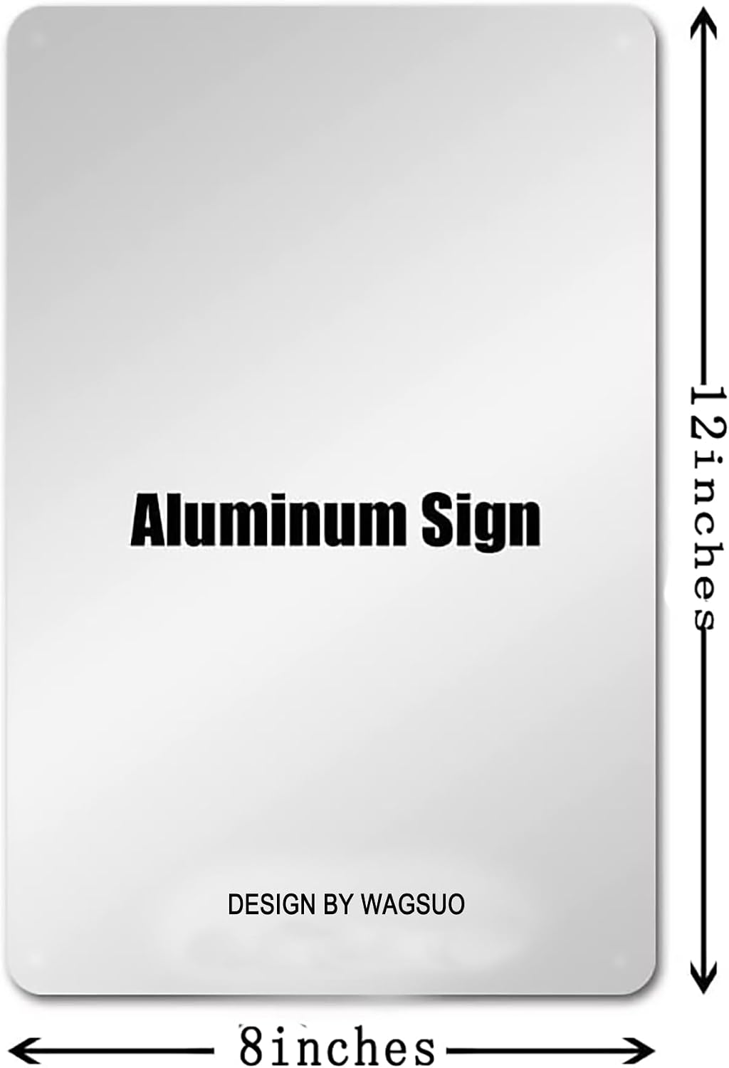 Letrero aluminio 12x8" flecha izquierda exterior compuesto