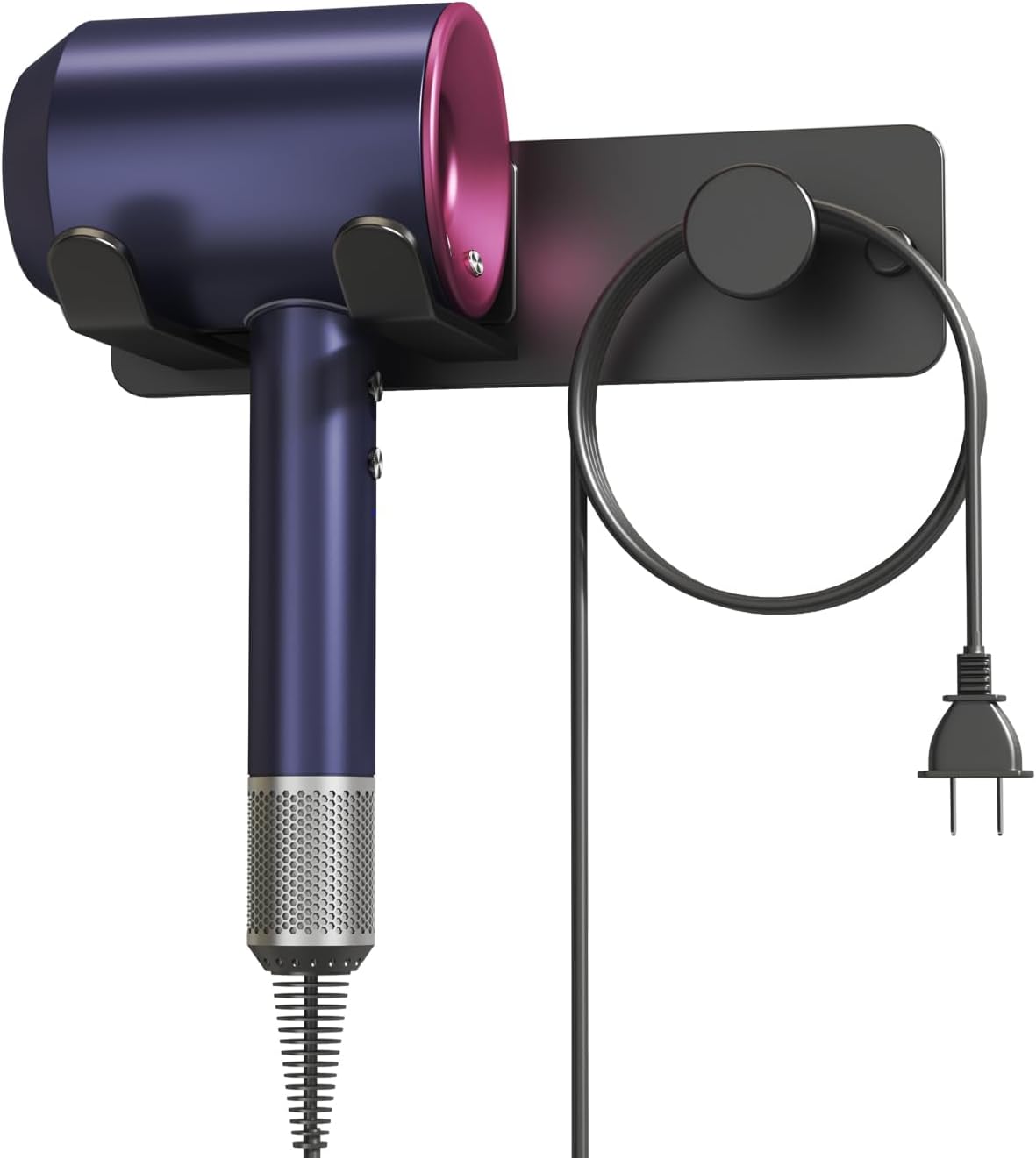 Soporte secador pelo acero inox comp Dyson negro mate
