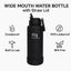Botella térmica acero inox 40oz con popote boca ancha