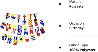 Set 40 Banderas Marina 8x12pulg Decoración Náutica Barco
