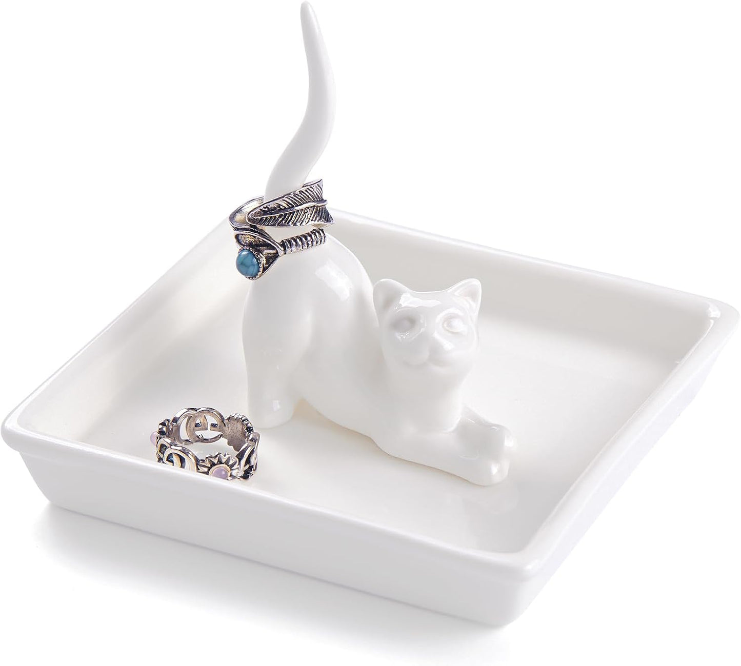 Bandeja joyas y chucherías con anillos pulseras aretes
