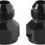 Adaptador llamarada 12AN a 10AN Aluminio Negro set 2