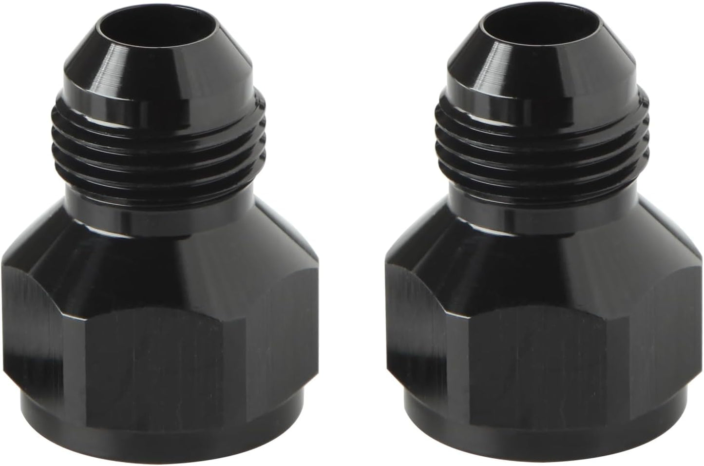 Adaptador llamarada 12AN a 10AN Aluminio Negro set 2