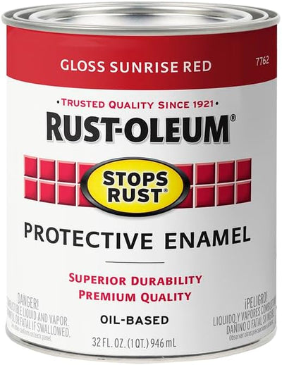 Pintura antióxido rojo amanecer brillante 1qt pack 2