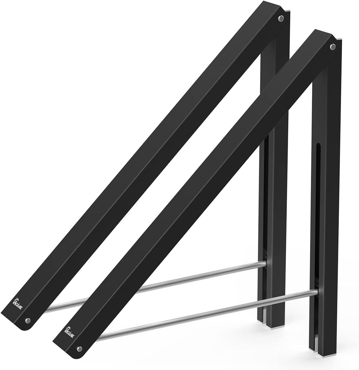 Perchero pared aluminio almacenamiento lavanderia negro