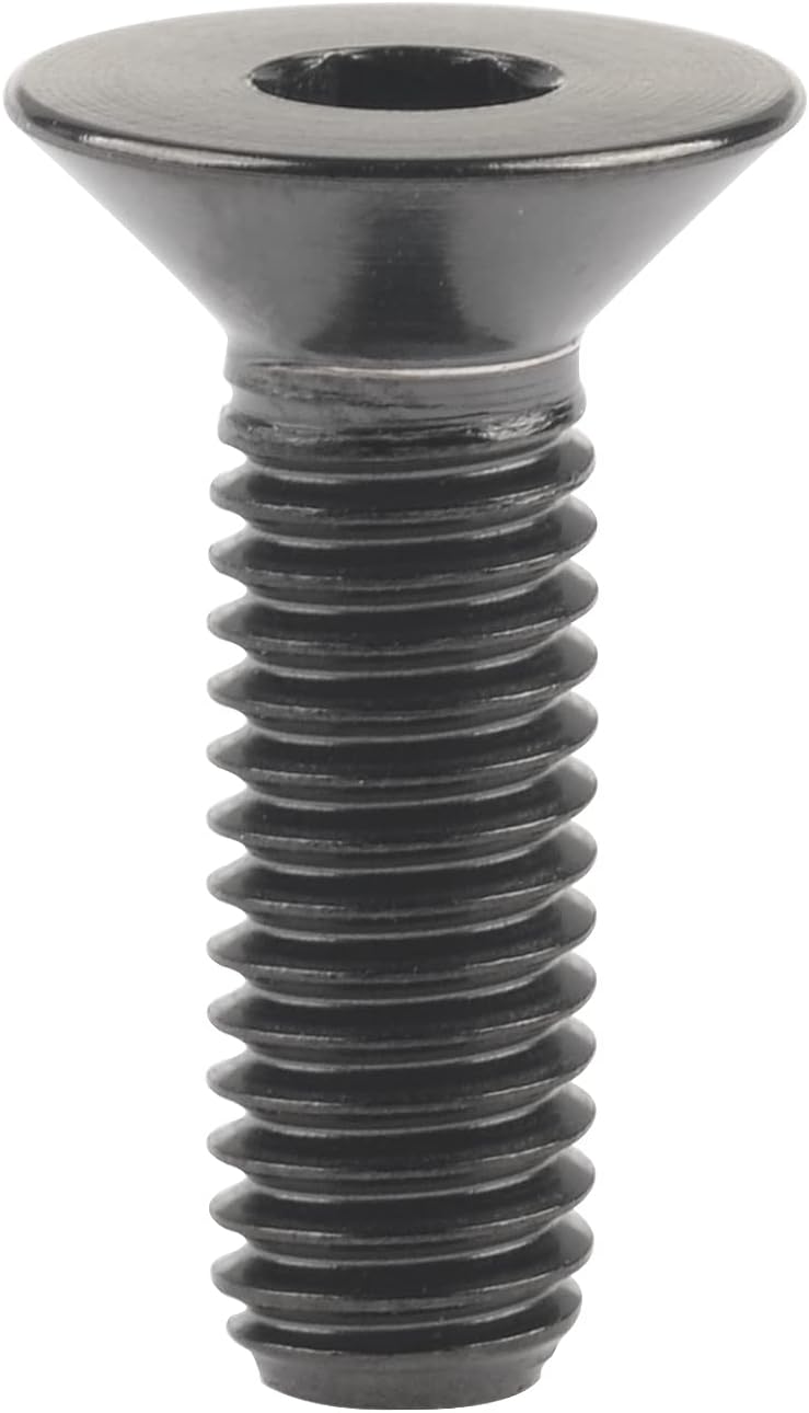 Tornillos Ti M6x20mm cabeza plana avellanada hexagonal negro pack 4