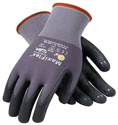 Guantes punto talla S color gris pack 12