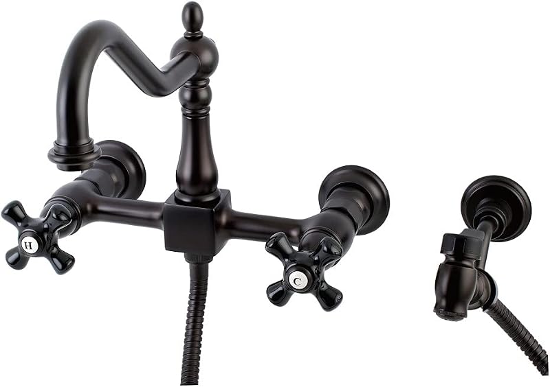 Grifo cocina puente montaje pared bronce aceitado