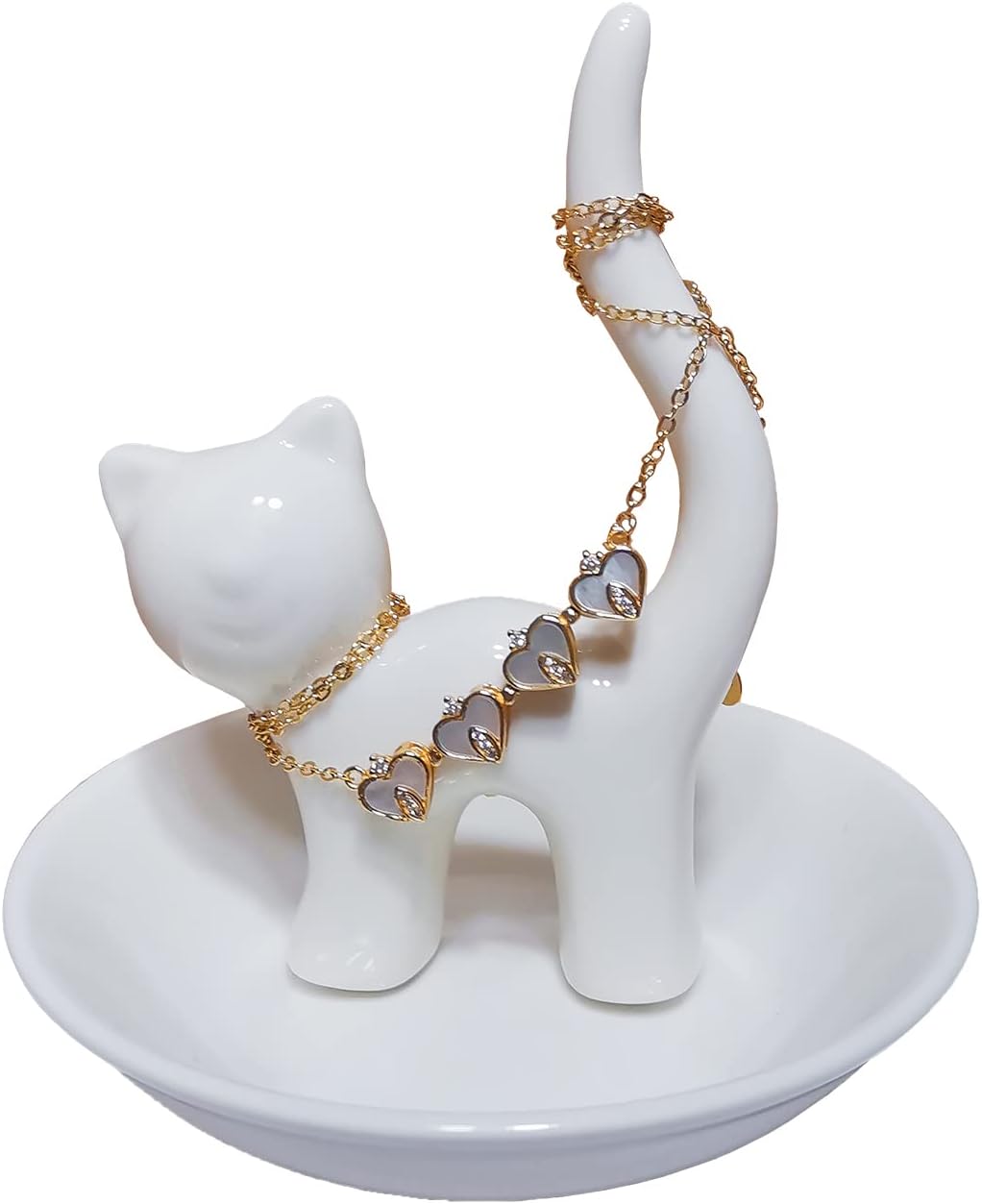 Bandeja cerámica para anillos de compromiso mujer