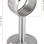 15 Soportes Barra Ducha Acero Inox 1.25" Cepillado Plateado