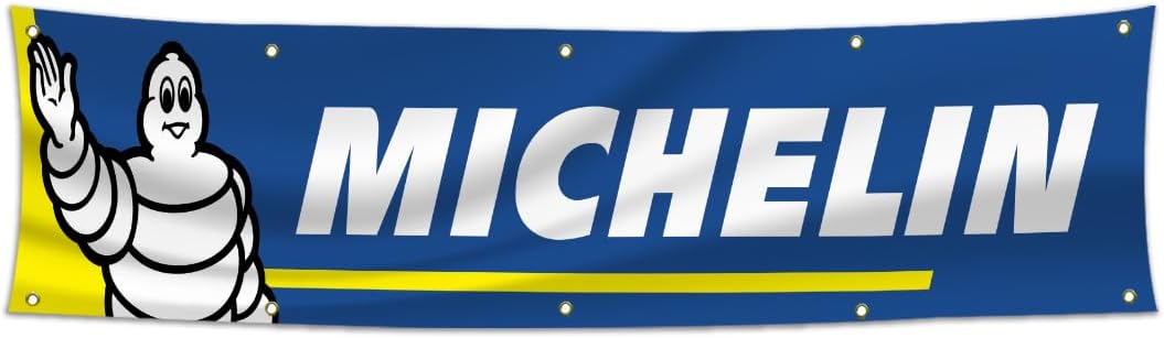 Bandera Michelins 2x8ft para neumáticos carreras