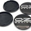 Tapa rueda M595 62mm cubierta negro plateado set 4