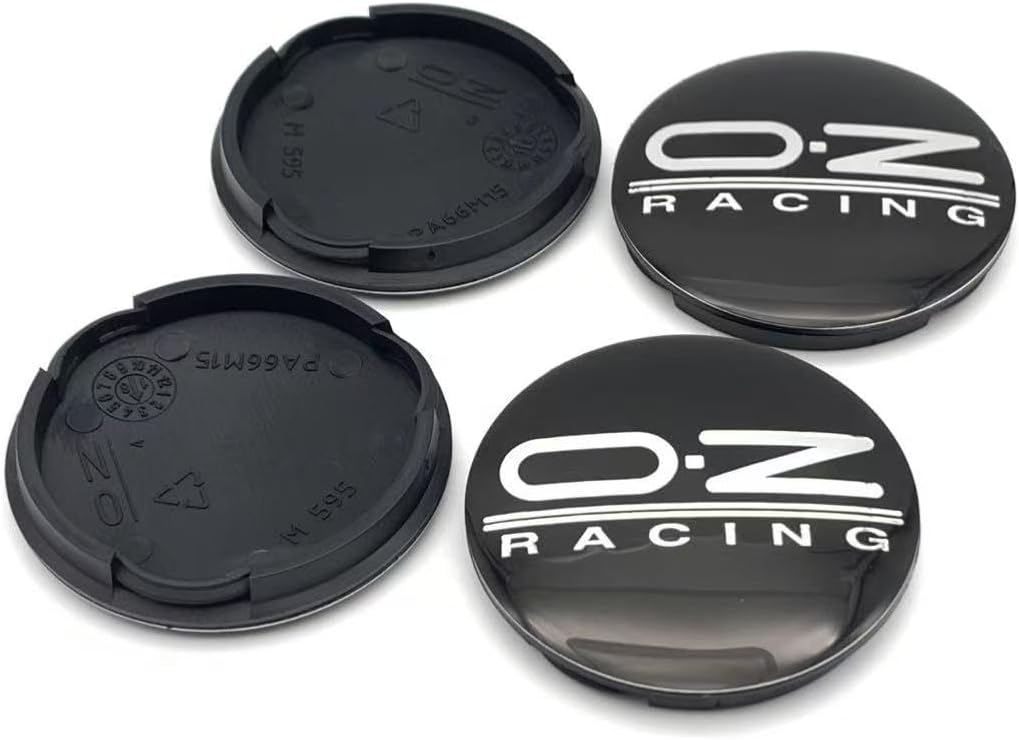 Tapa rueda M595 62mm cubierta negro plateado set 4