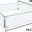 Protector viento vidrio templado 19.5" mesa fogata
