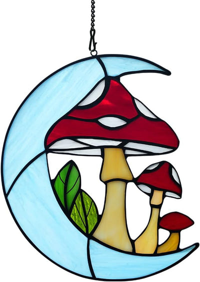Regalos de hongos vitrales para ventana mamá amante plantas