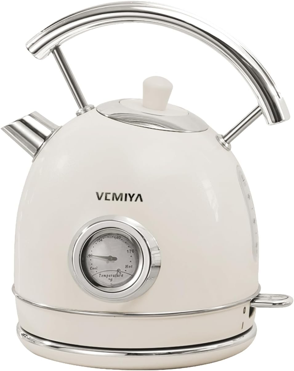 Hervidor eléctrico retro 1.7l acero inox brillo