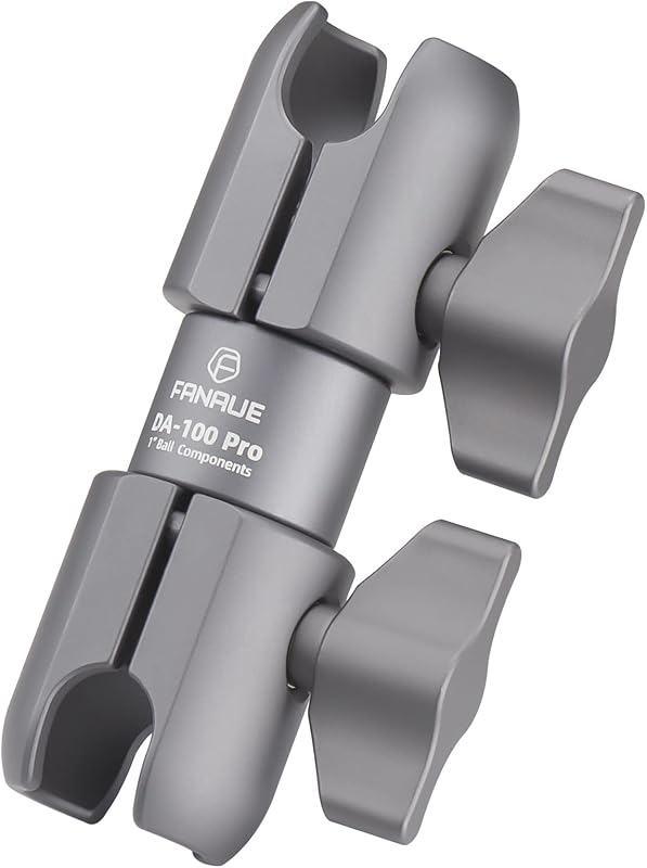 Brazo giratorio doble zócalo aluminio 3.7pulg comp RAM B 1pulg