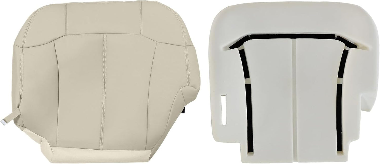 Funda asiento cuero conductor cojín espuma beige Chevy Tahoe