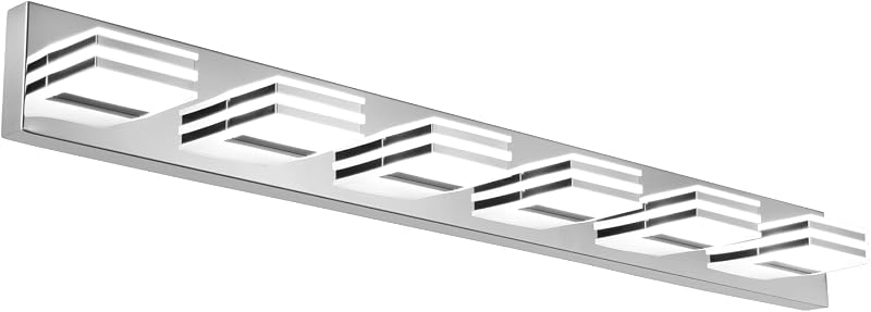Lámpara baño 6 luces LED barra 41pulg cromada 6000K