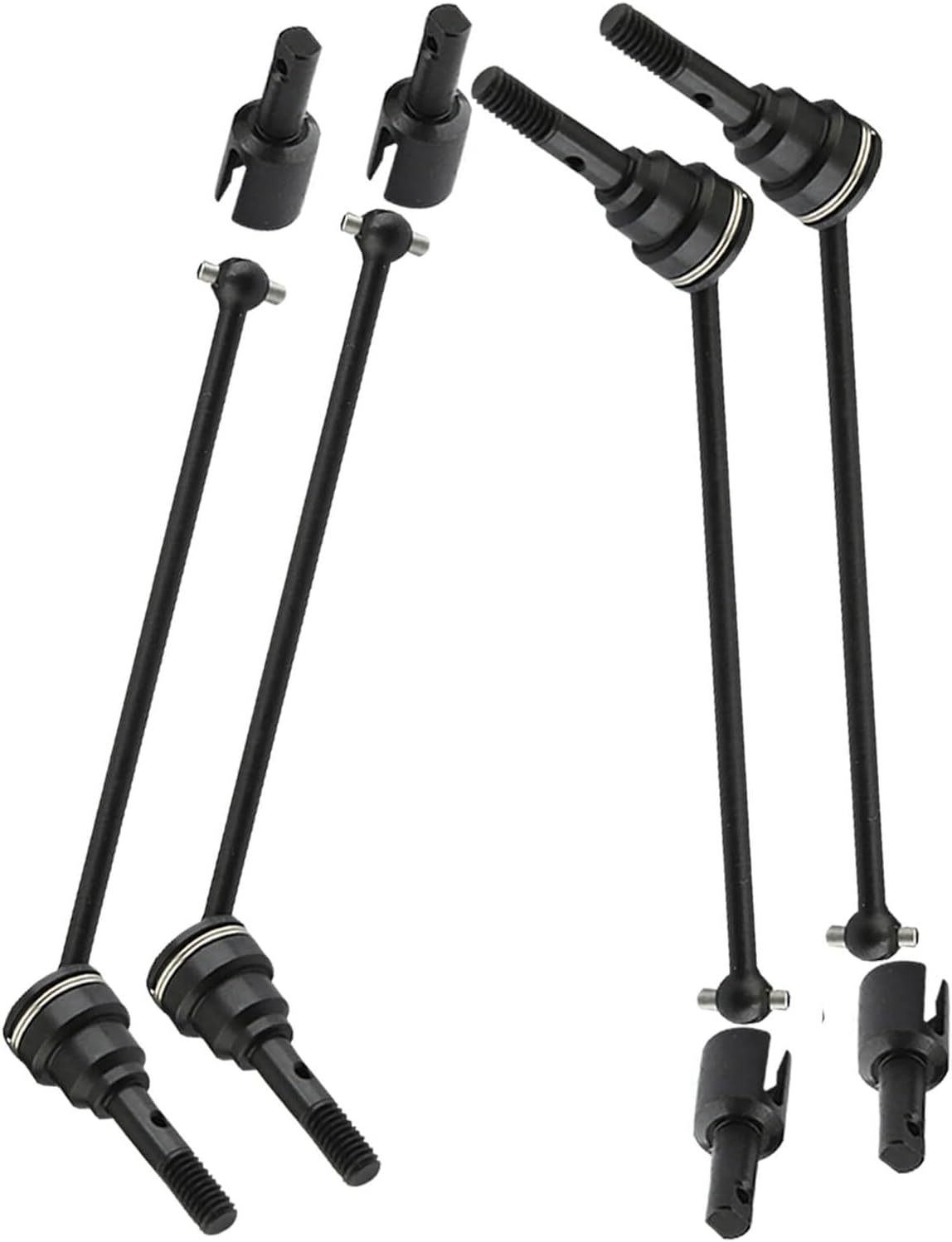 Eje transmisión acero inox para e-revo 1/16 4 pzas negro