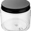 10 Tarros Plástico Transparente 16oz con Tapas Aluminio
