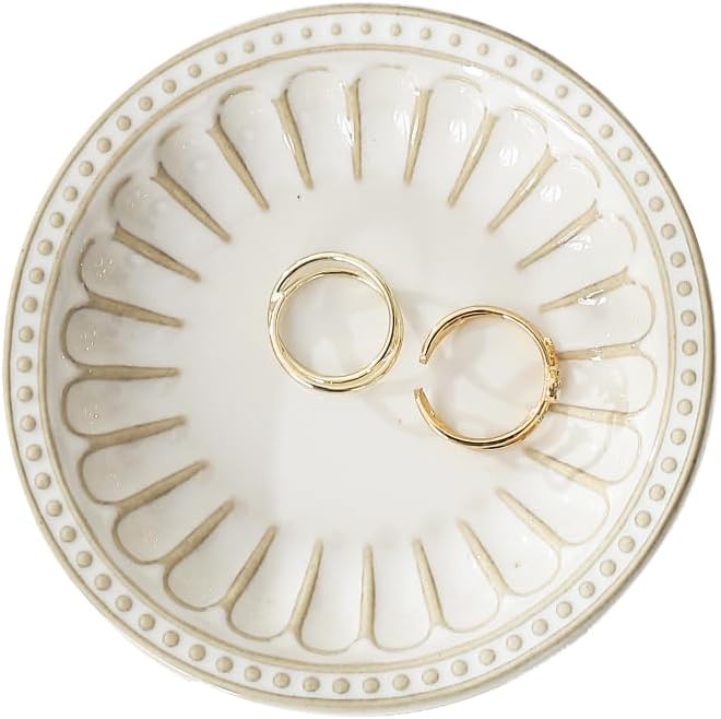 Bandeja cerámica para anillos y joyas regalo boda