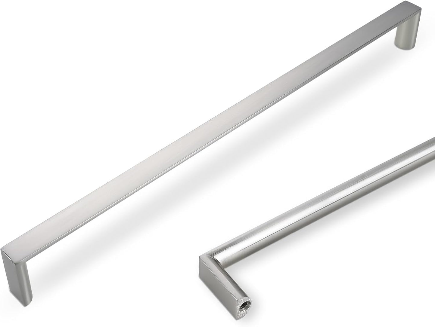10 Manijas Níquel Satinado 10" para Gabinete Cocina