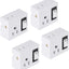 Adaptador pared 3 enchufes con interruptor 4 Pzas