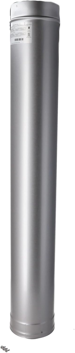 Tubo ventilación acero inox 36pulg para calentador gas