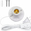 Enchufe bombilla E26/E27 25pulg plástico blanco interruptor 150W