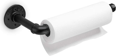 Toallero de papel de cocina industrial negro mate para bricolaje