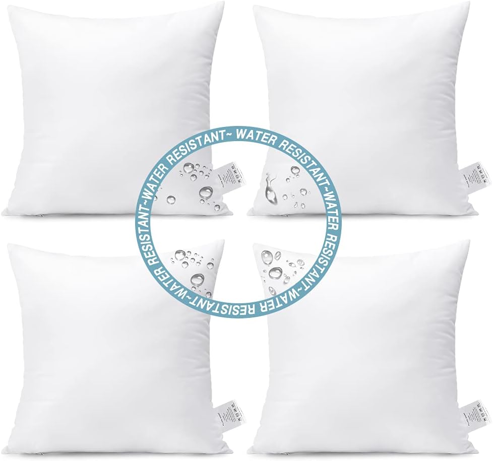 6 Pzas Relleno Almohada 18x18pulg Cuadrada Resiste Agua