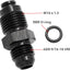 Adaptador aluminio 6AN a M16x1.5 anillo negro set 2