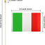 Banderas Italia poste madera 12 pzas