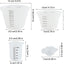 6 tazas medidoras de silicona con escala para mezclar resina epoxi, chocolate y más