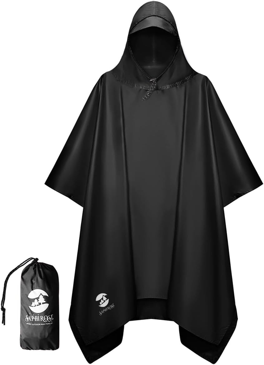 Poncho lluvia con capucha impermeable para adultos
