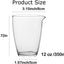 Taza vidrio borosilicato 12oz para té y café
