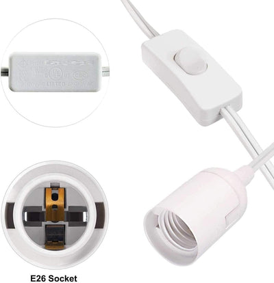 Extensión lámpara colgante E26 con interruptor 15ft pack 2