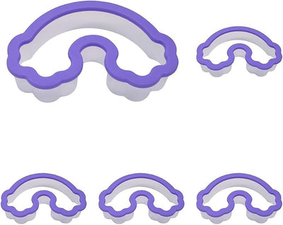 Cortador galletas agarre suave morado pack 5