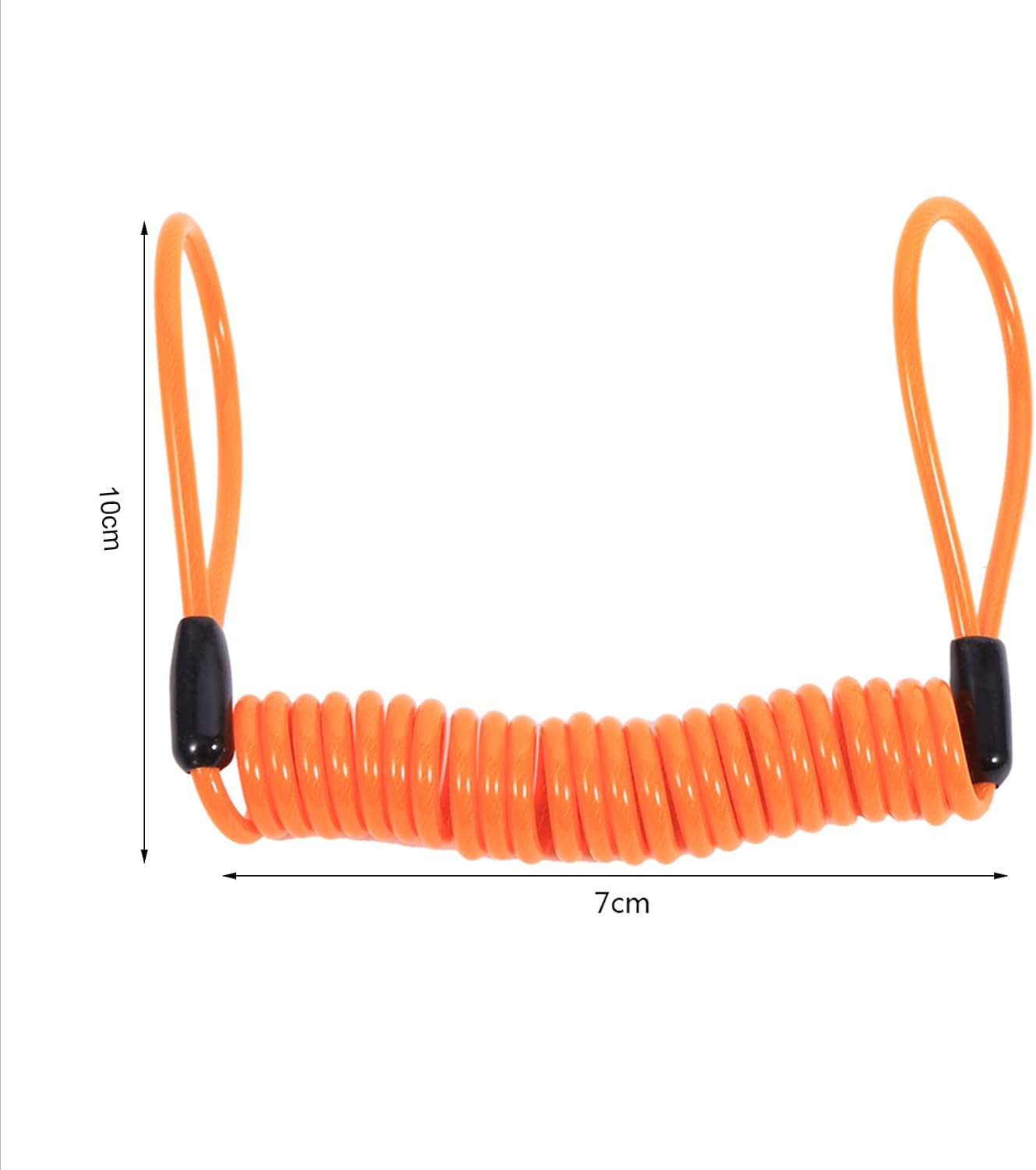 Cable recordatorio seguridad acero motocicleta bicicleta naranja