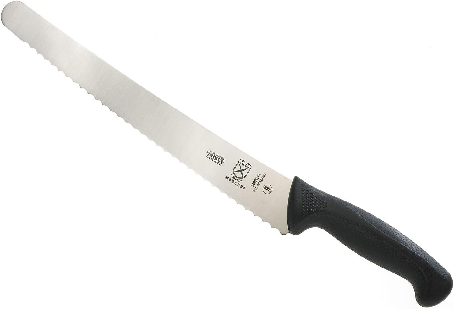 Cuchillo pechuga mango negro borde ondulado 12pulg