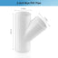 2 Pzas Accesorios PVC 2pulg Invernadero Sch40 Blanco