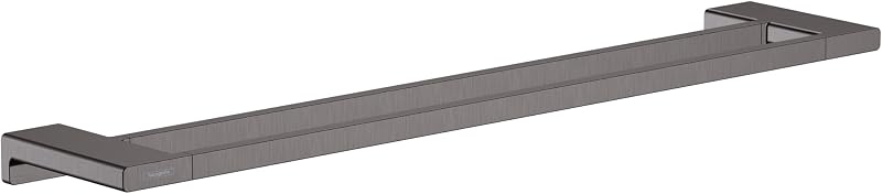 Toallero baño doble cromo negro cepillado 1"